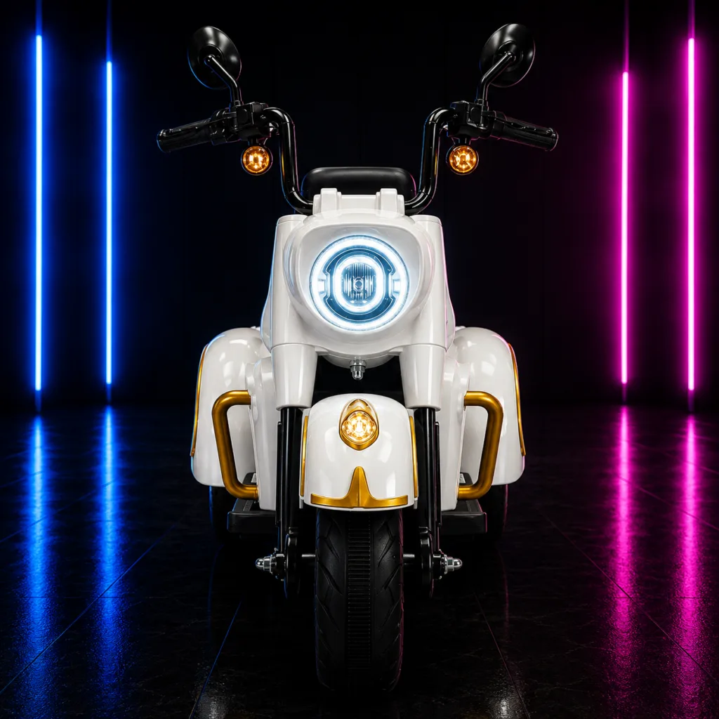Moto Elétrica Infantil 12V Chopper Branca