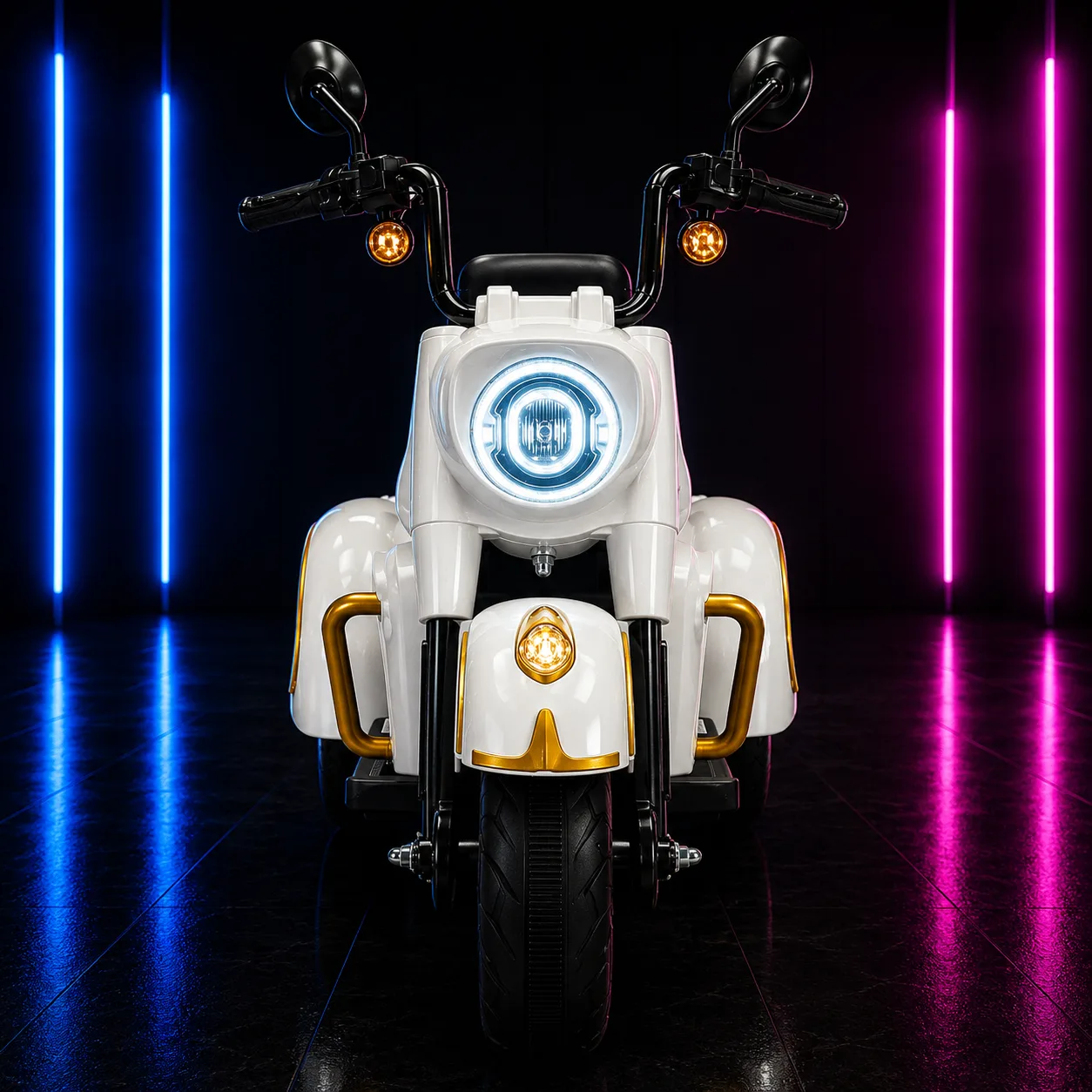 Moto Elétrica Infantil 12V Chopper Branca