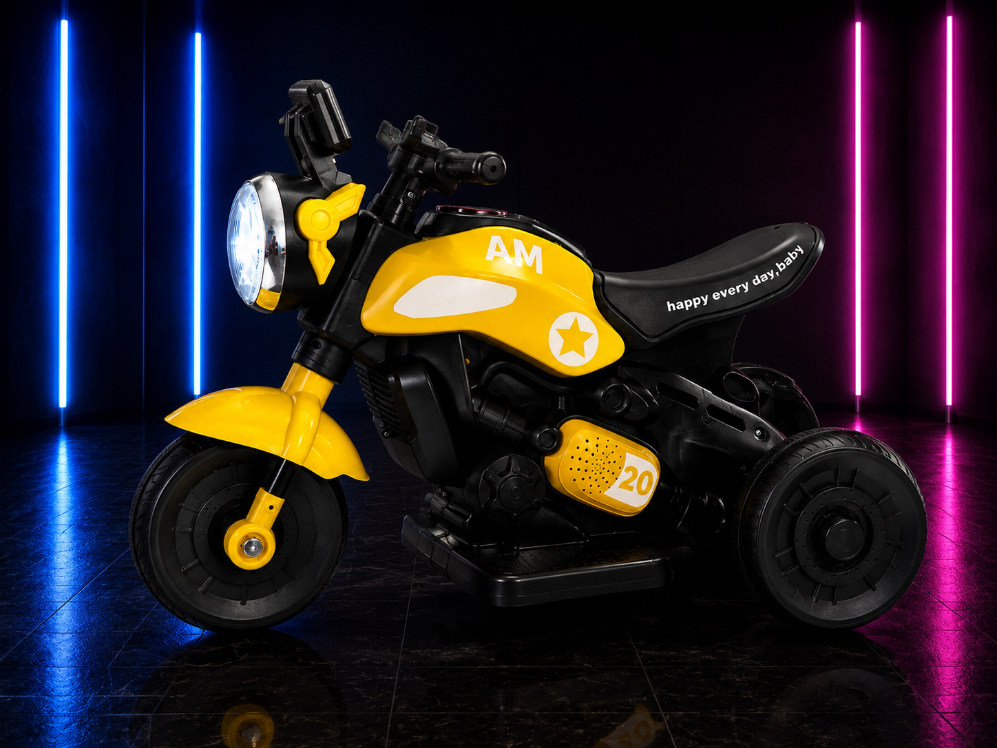 MOTO ELÉTRICA INFANTIL 6V DAILY AMARELA