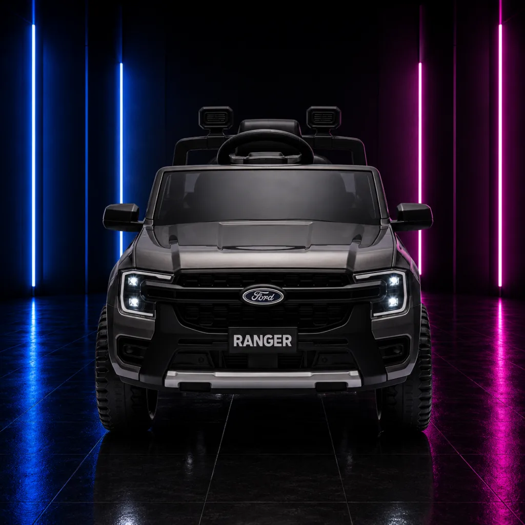 Carrinho Elétrico Infantil 12V Ford Ranger Cinza
