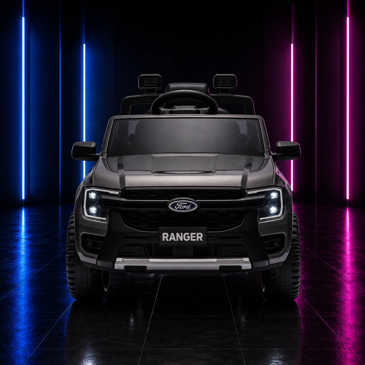 Carrinho Elétrico Infantil 12V Ford Ranger Cinza