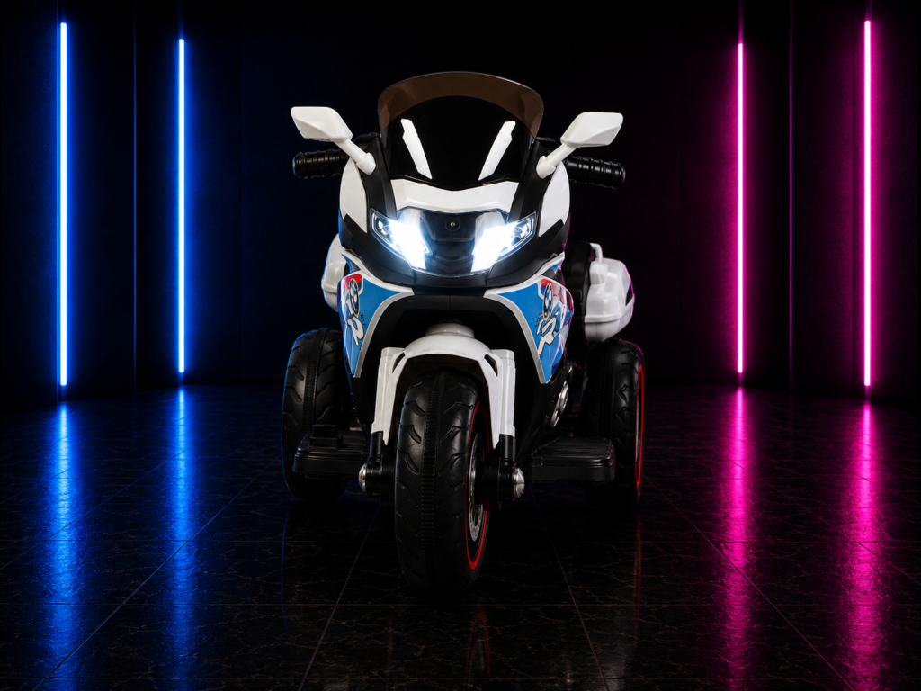 MOTO ELÉTRICA INFANTIL 6V TRACK BRANCA