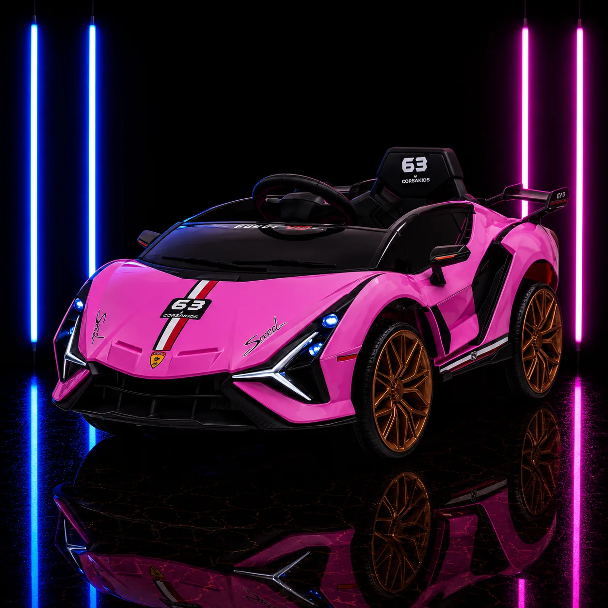 CARRINHO ELÉTRICO INFANTIL 12V E-SPEED ROSA