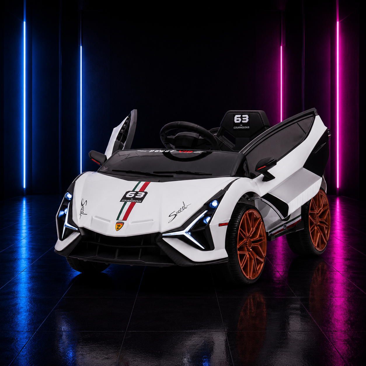 CARRINHO ELÉTRICO INFANTIL 12V E-SPEED BRANCA