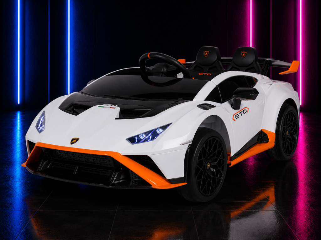 CARRINHO ELÉTRICO INFANTIL 12V LAMBORGHINI HURACAN STO BRANCA