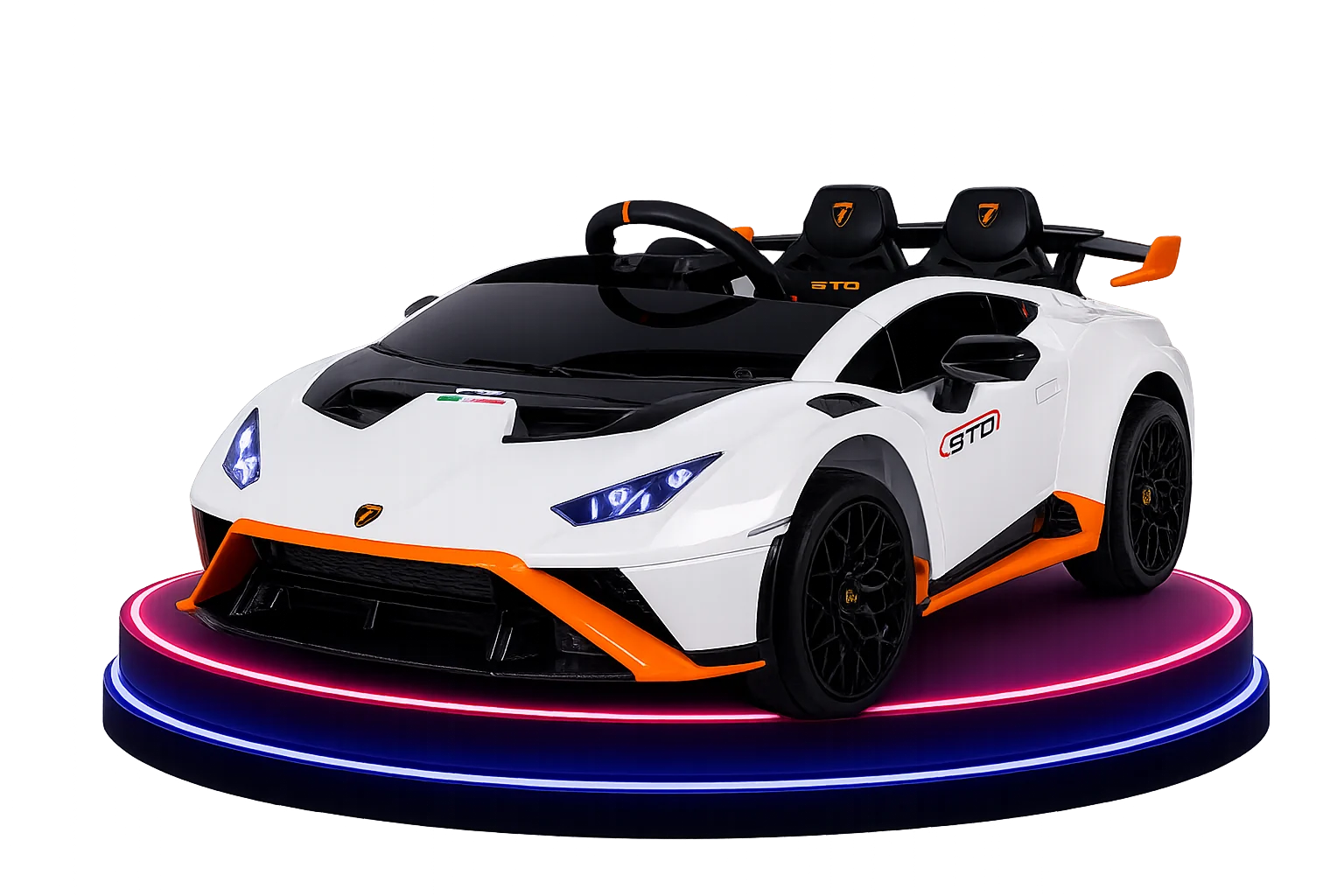CARRINHO ELÉTRICO INFANTIL 12V LAMBORGHINI HURACAN STO BRANCA