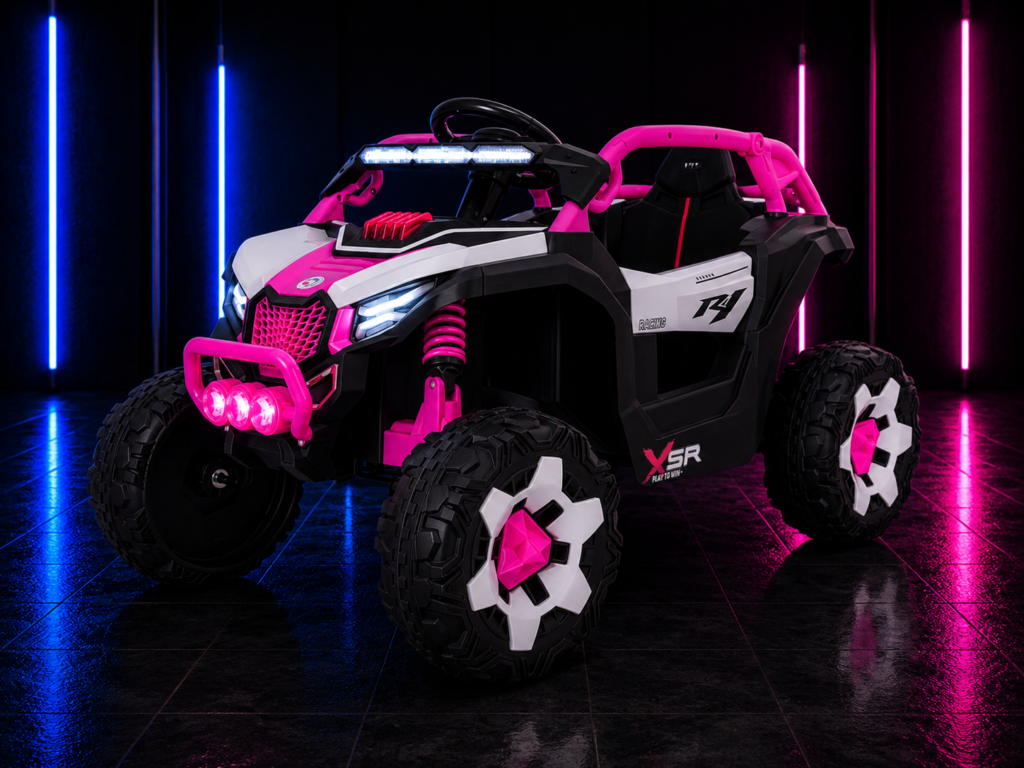 CARRINHO ELÉTRICO INFANTIL 12V GAIOLA ROSA