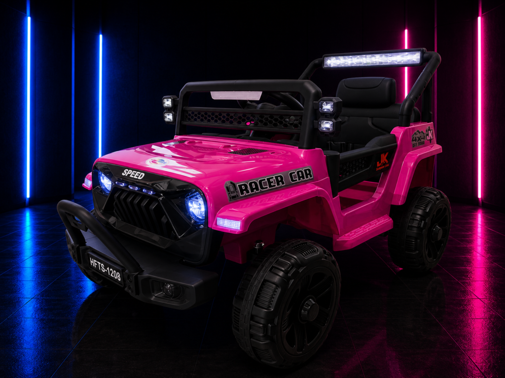 CARRINHO ELÉTRICO INFANTIL 12V JIPE ROSA