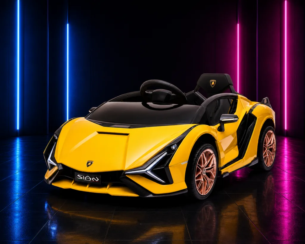 CARRINHO ELÉTRICO INFANTIL 12V LAMBORGHINI SIAN AMARELA