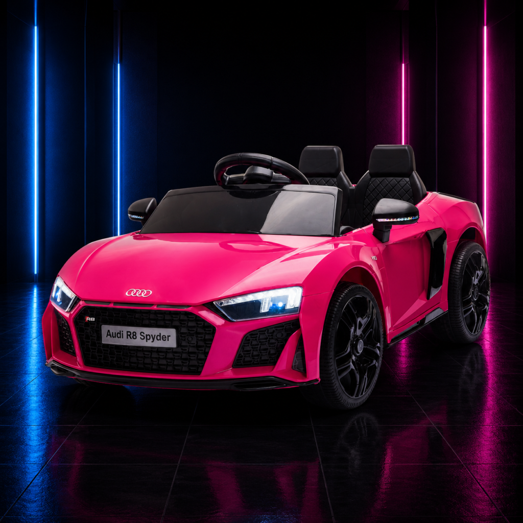 CARRINHO ELÉTRICO INFANTIL 12V AUDI R8 SPYDER ROSA