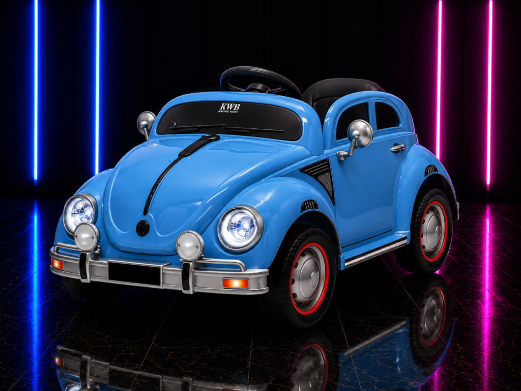 CARRINHO ELÉTRICO INFANTIL 12V RETRÔ AZUL