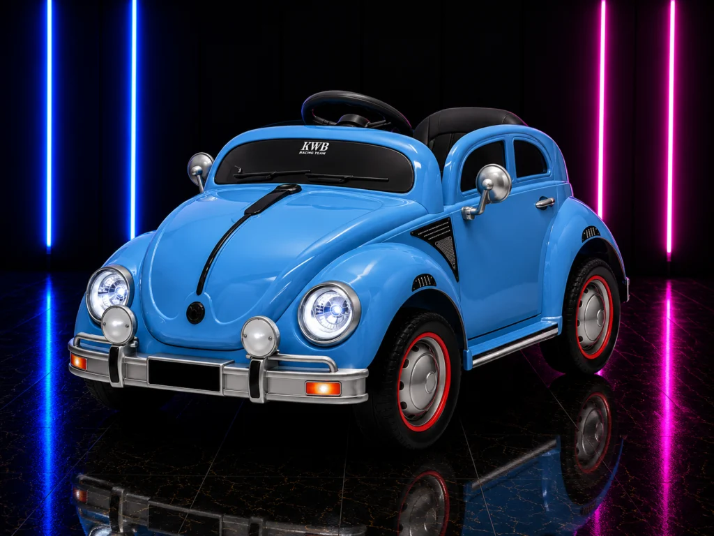 CARRINHO ELÉTRICO INFANTIL 12V RETRÔ AZUL