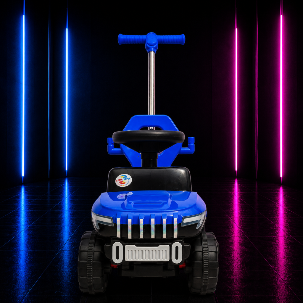 CARRINHO COM EMPURRADOR OFF ROAD AZUL