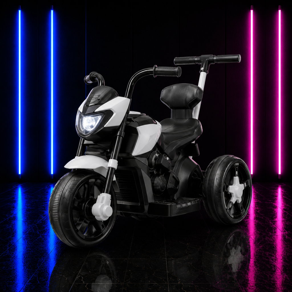 MOTO ELÉTRICA COM EMPURRADOR RACE CINZA