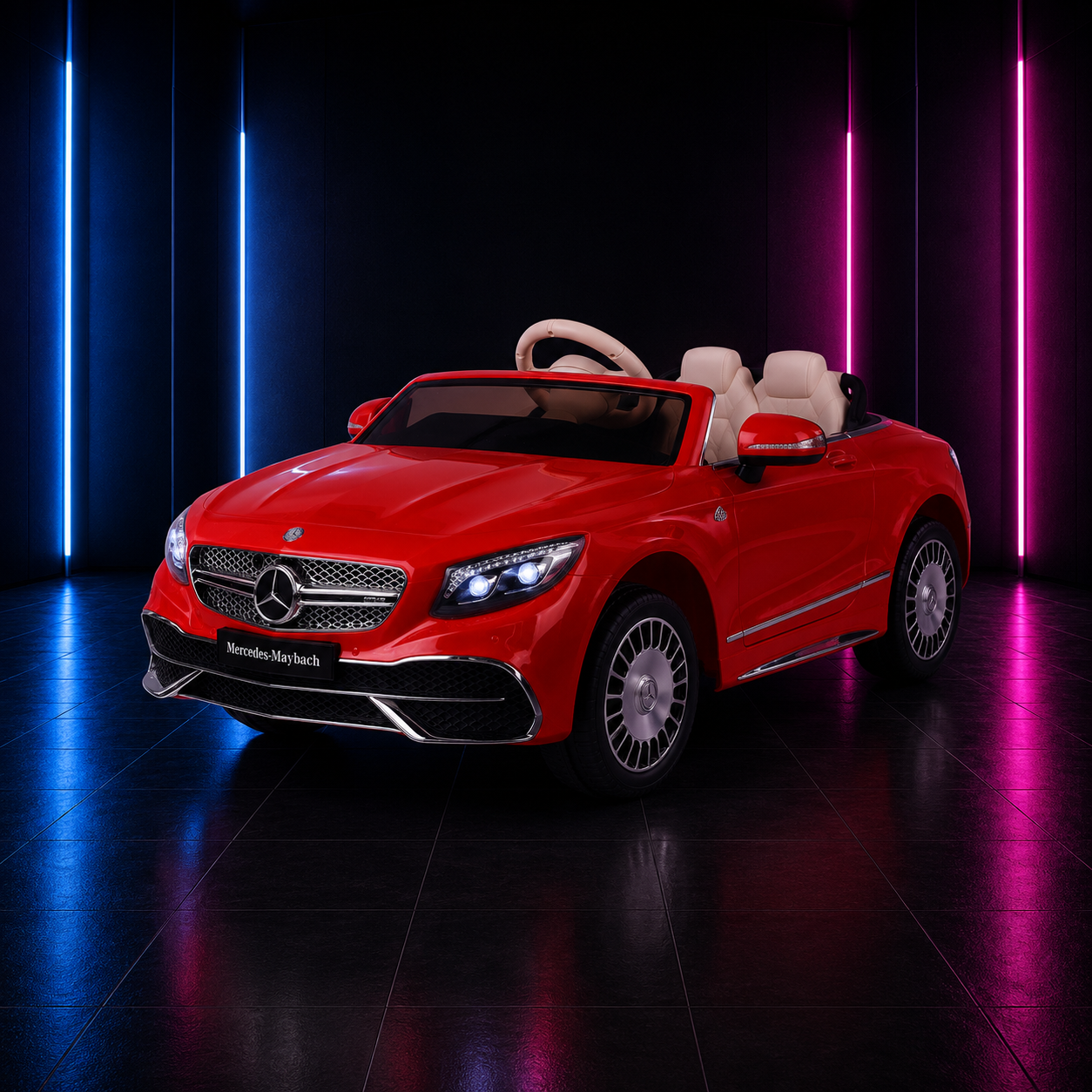 CARRINHO ELÉTRICO INFANTIL 12V MERCEDES MAYBACH S650 CABRIOLET VERMELHO