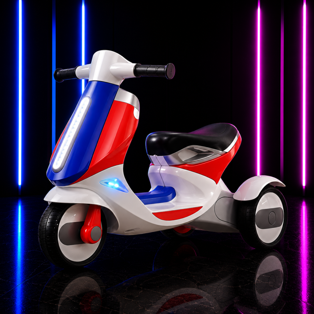 MOTO ELÉTRICA INFANTIL 6V FRANCE BRANCA