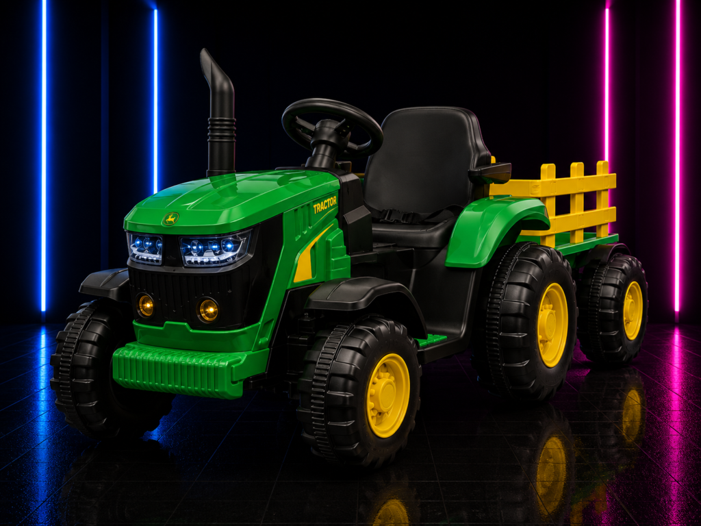 TRATOR ELÉTRICO INFANTIL 6V COM PEDAL VERDE