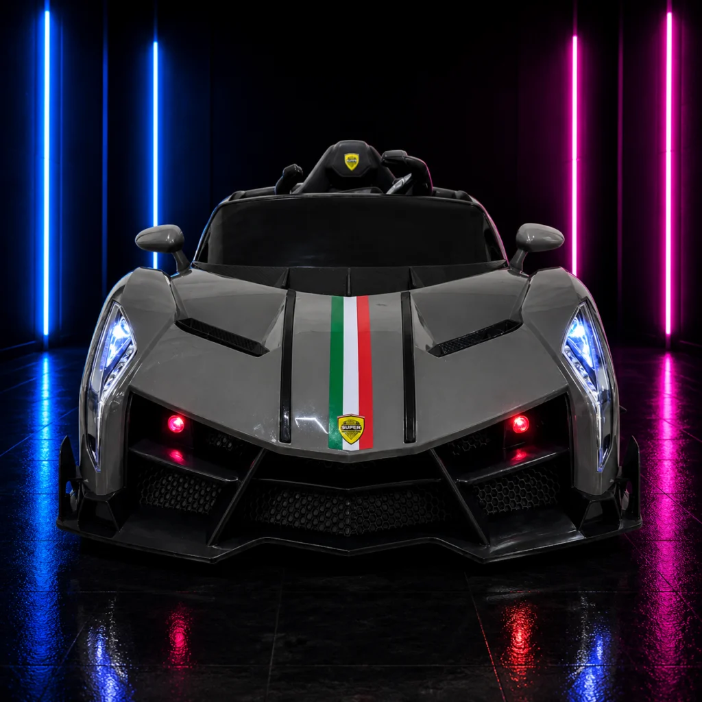 Carrinho Elétrico Infantil 12V Veneno S. Sport Cinza