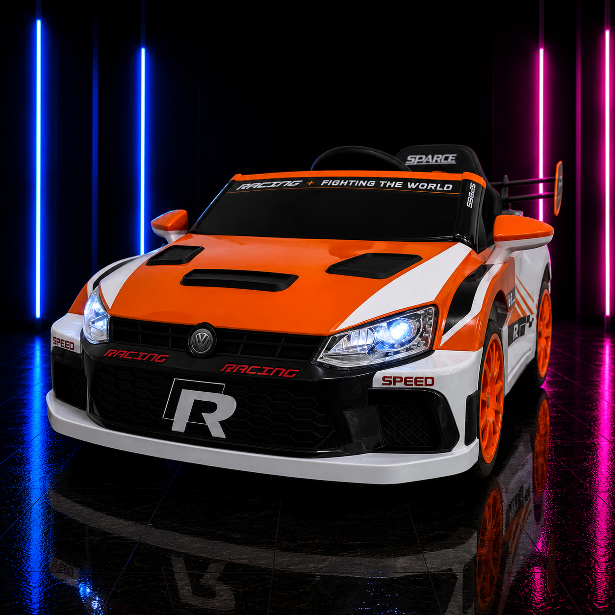 Carrinho Elétrico Infantil 12V Speed Rally Laranja