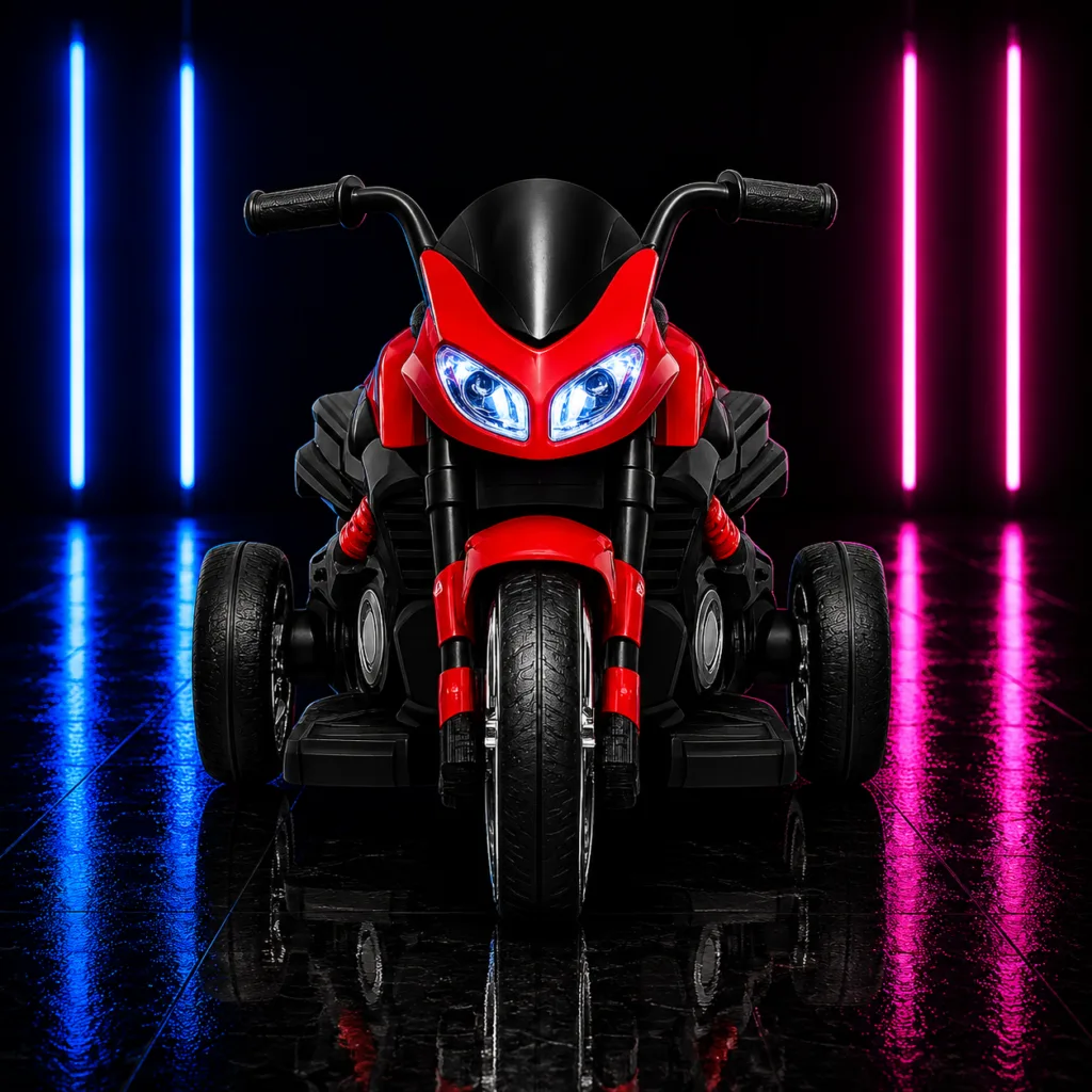 Moto Elétrica Infantil 6V Super Street Vermelha com Pedal 2 em 1