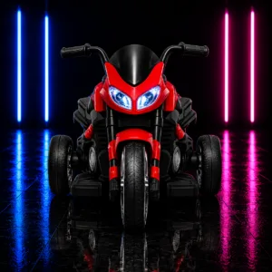 Moto Elétrica Infantil 6V Super Street Vermelha com Pedal 2 em 1