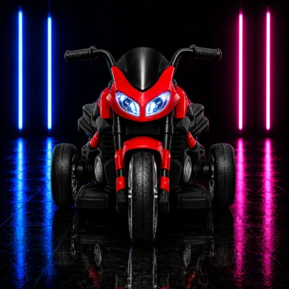 Moto Elétrica Infantil 6V Super Street Vermelha com Pedal 2 em 1