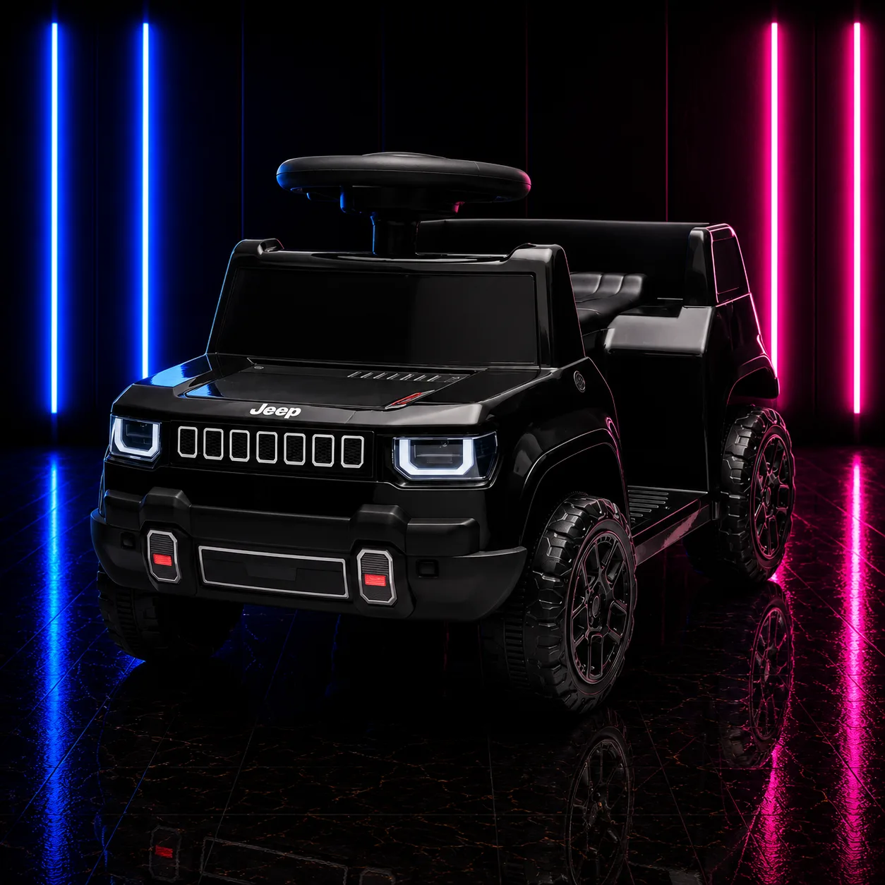 Carrinho Elétrico Infantil 6V Jipe Off-Road Lux Preto