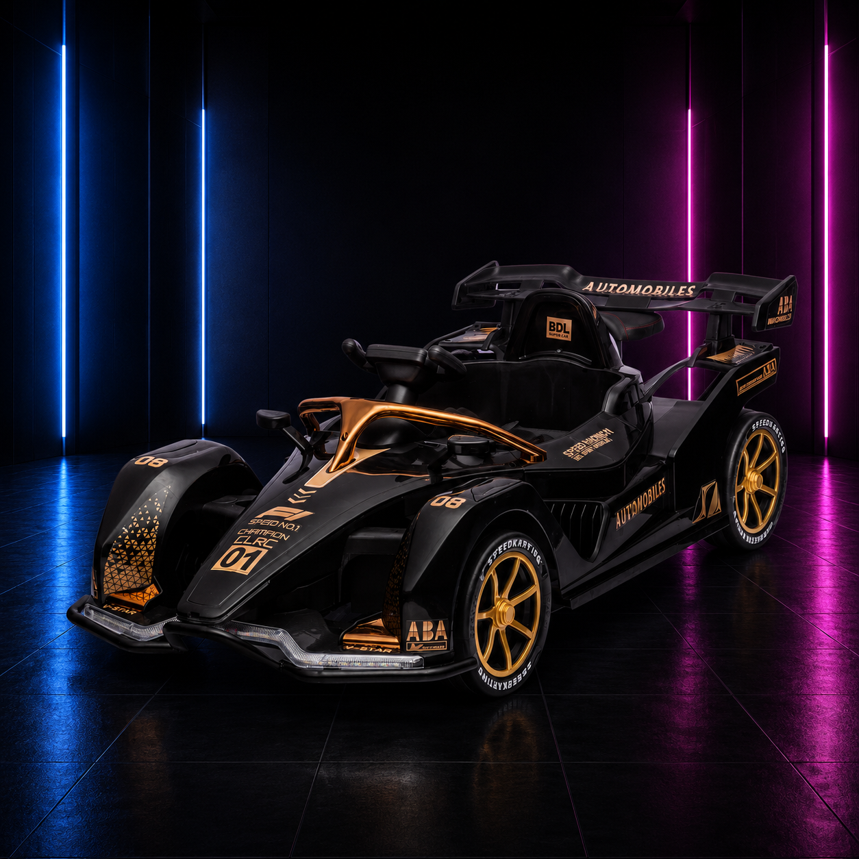 Carrinho Elétrico Infantil 12V Golden Black