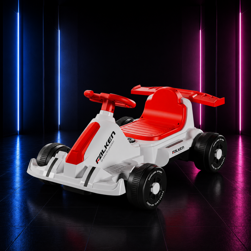 Kart Elétrico Infantil 6V Super Velox Branco