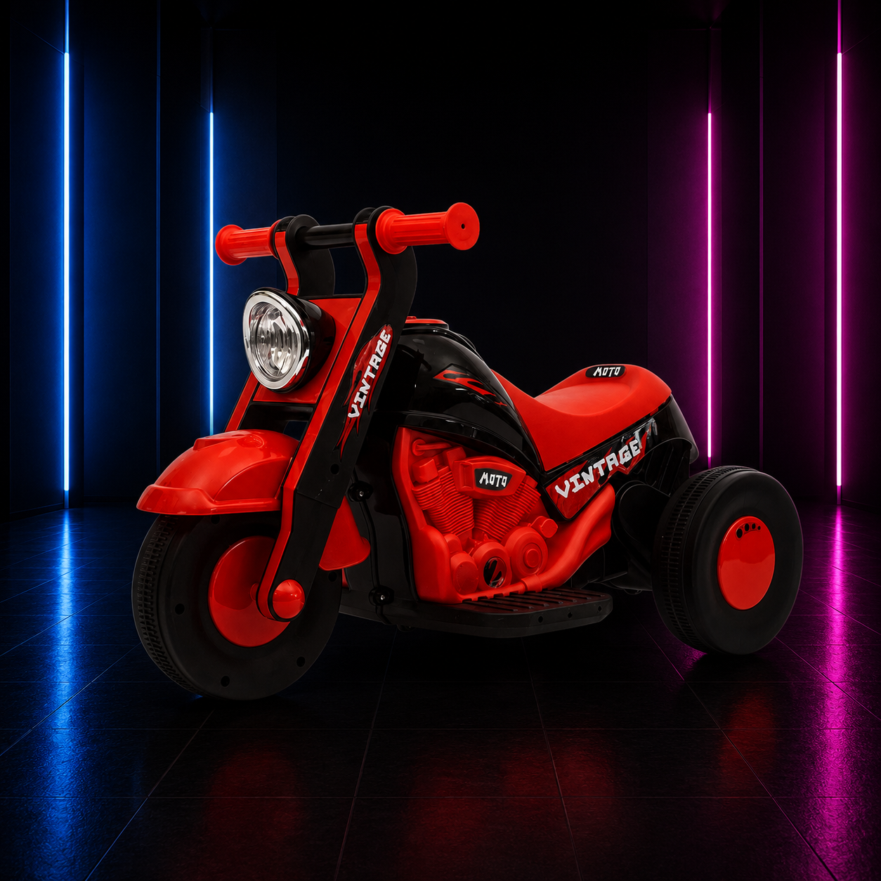 Moto Elétrica Infantil 6V Vintage Vermelha