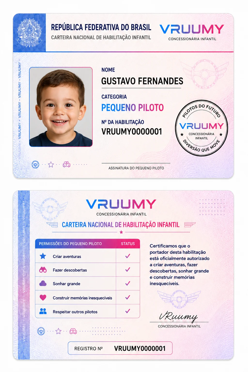 Habilitação Infantil Oficial VRUUMY